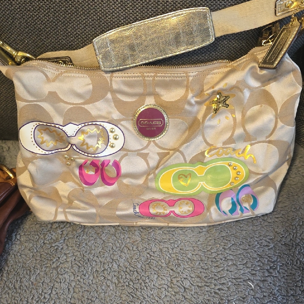 Coach Multicolor Graphic Shoulder Bag